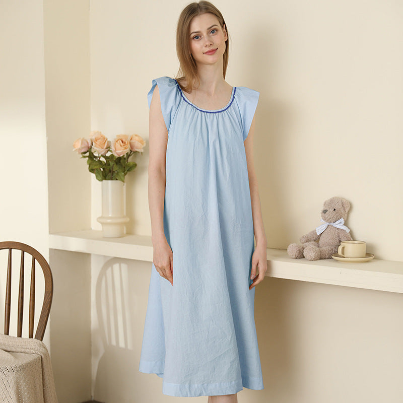Backless Nightdress For Women Spring And Summer New Ruffled Candy Color Dress