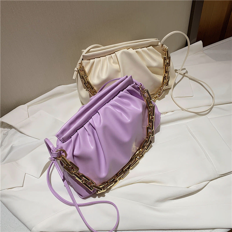 Thick Chain Cloud Portable Shoulder Underarm Bag