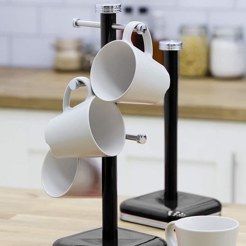 Swan Retro Mug Tree Black