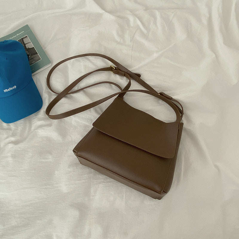 Vintage Leather Briefcase Diagonal Underarm Bag