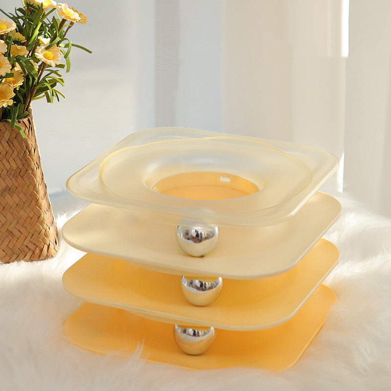 Square Cat Turntable Toy To Relieve Boredom And Bite
