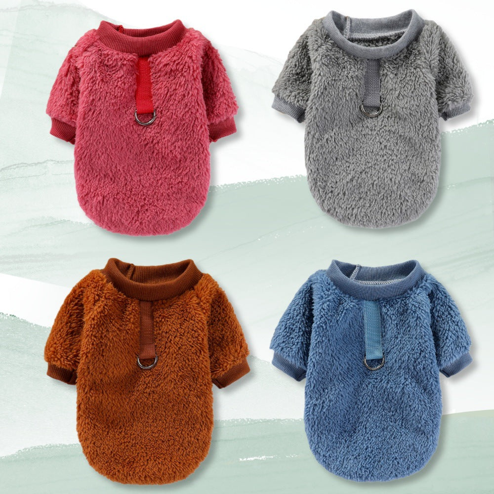 Pet Warm Thickened Double-sided Fleece Two-legged Clothes