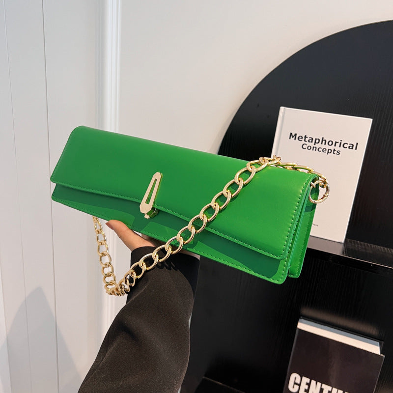 Simple Graceful Western Style Chain Handbag Trendy Cool
