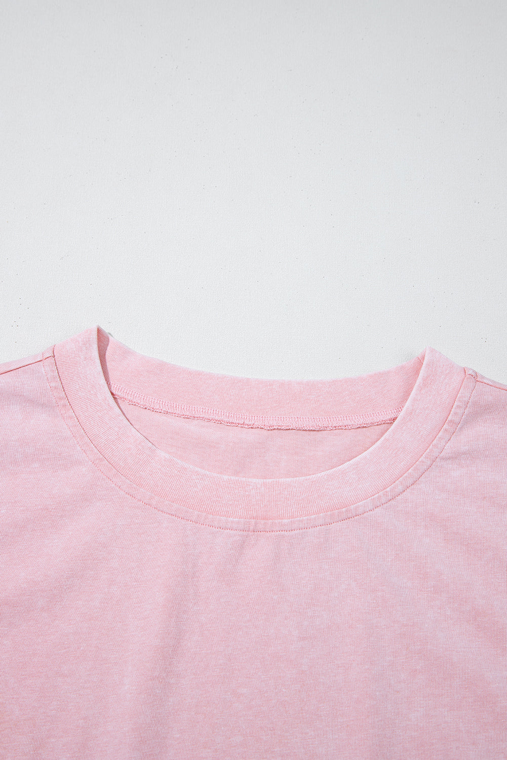 Light Pink 2 Pieces Mineral Wash Cotton Tank Top Lined Split Skirt Set