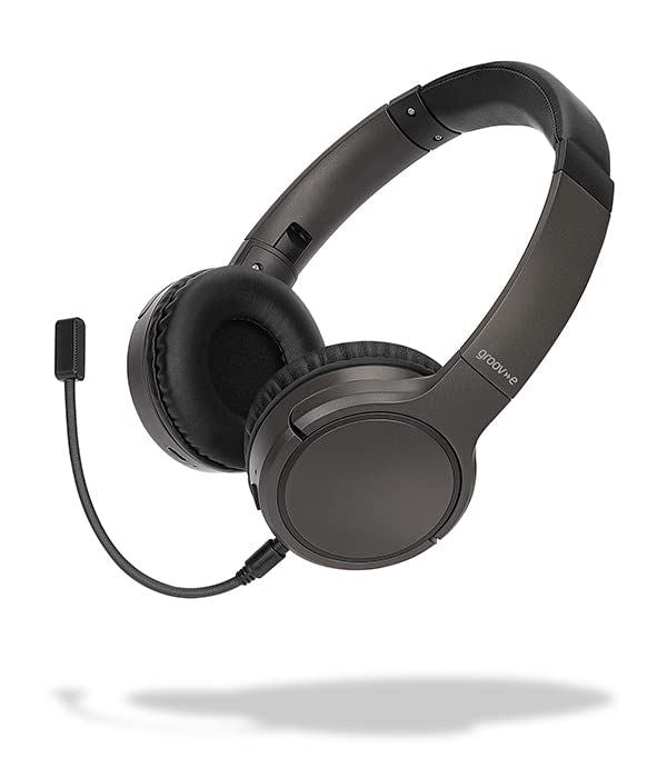 Connect Wireless Headphones with Detachable Boom Microphone - Black