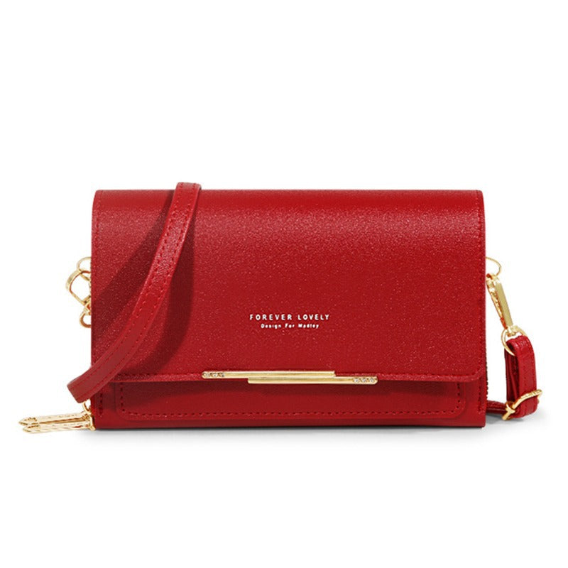 Womens Wallet Korean-style Large-capacity Shoulder Bag Multi-functional Double-layered Design