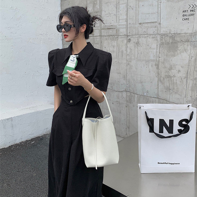 Women's Fashion All-match One-shoulder Bucket Bag