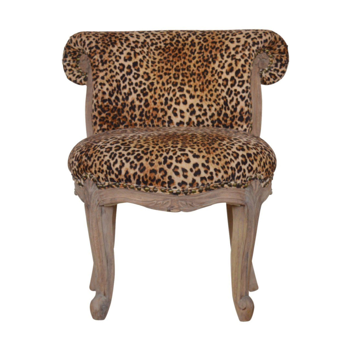 Artisan Leopard Print Studded Chair