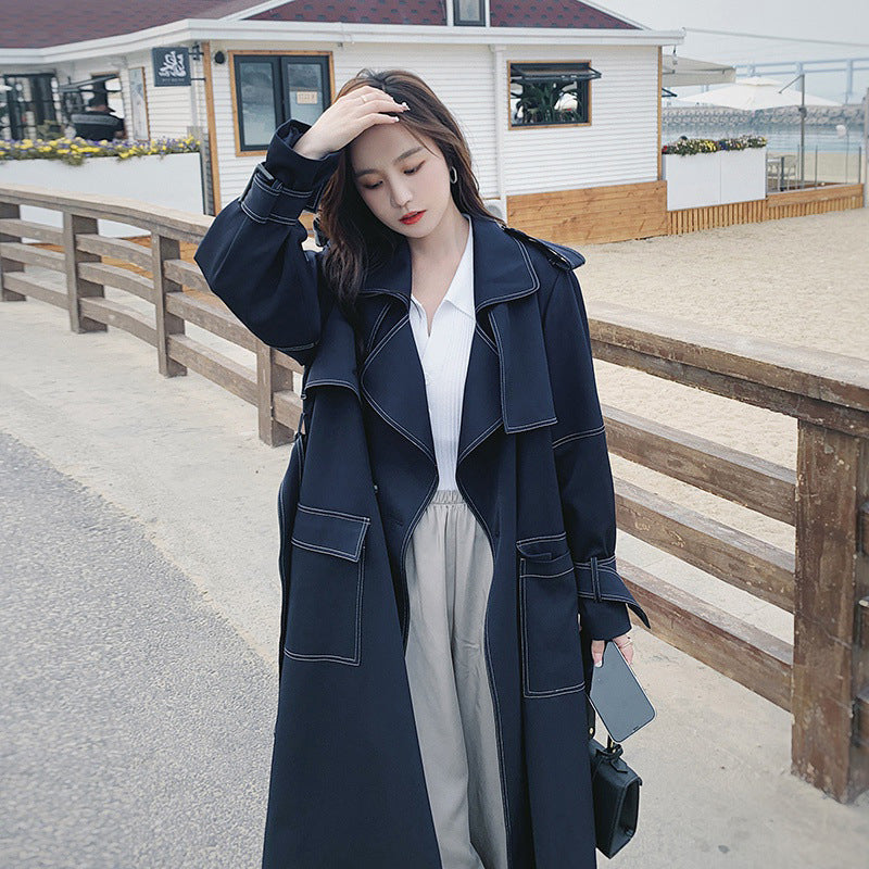 Mid-length British Coat Fried Street Windbreaker Jacket