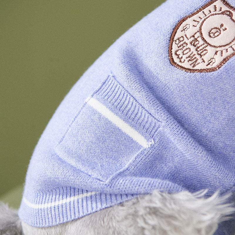 Dog Clothes Fake Two-piece Sweater Knit Sweater Pomeranian Law Fighting Pet Outfit Trend