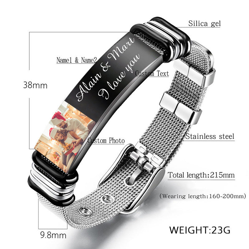 Stainless Steel Bracelet Valentine's Day Gift Personalized