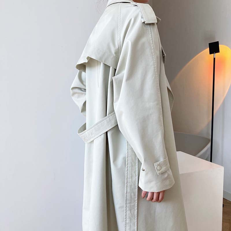 British Mid-length Below-the-knee Trench Coat Girl