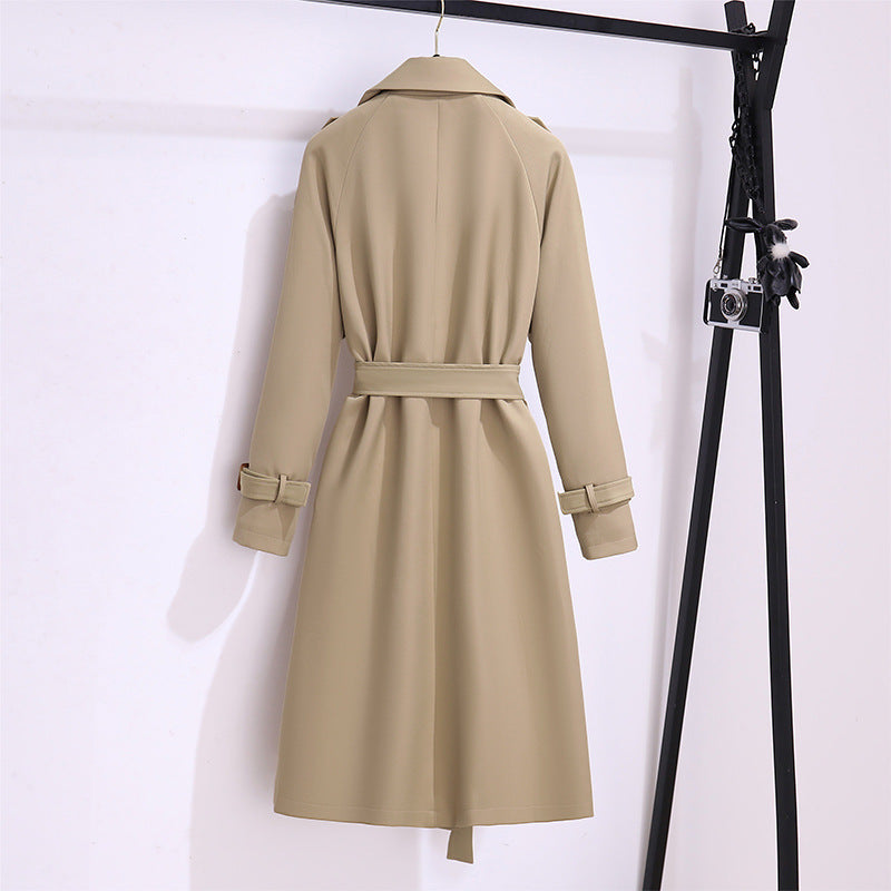 Women's Elegant Mid-Length Trench Coat | Classic Style, All-Season Wear