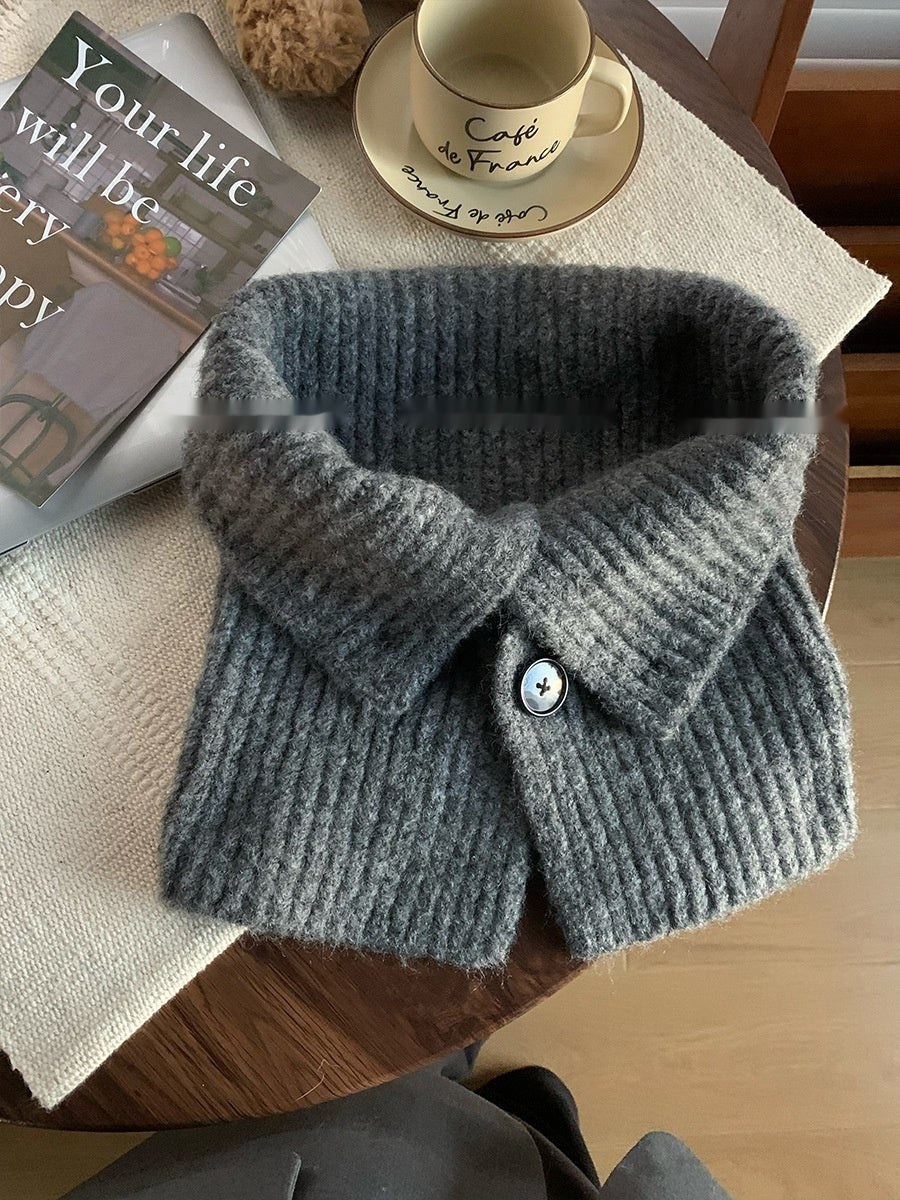 Women's Shawl Button Neck Warmer