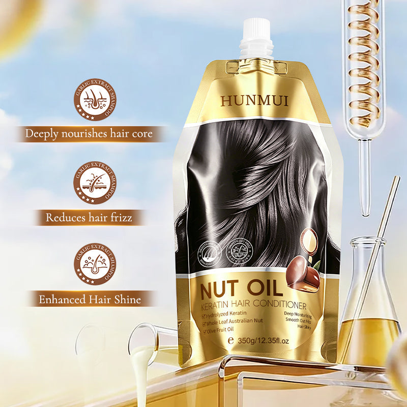 HUNMUI Nut Oil Keratin Hair Conditioner Hair Mask 350g
