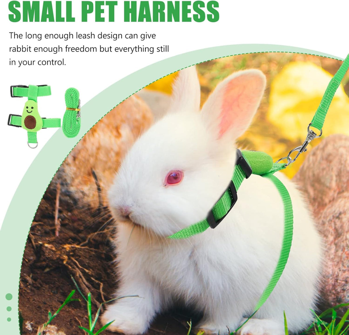Small Pet Traction Rope And Harness - Keep Your Cat Dog Or Other Small Pet Safe And Secure