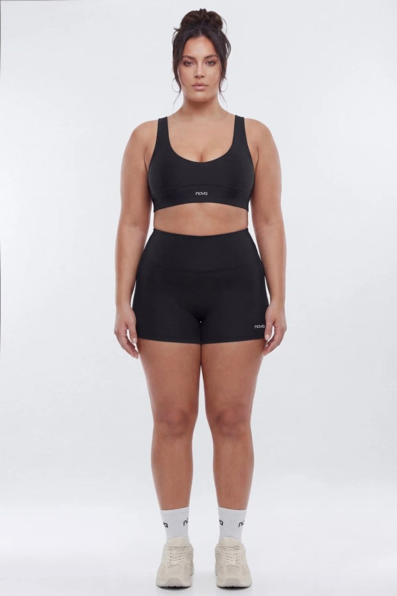 AirSculpt™ V Neck Sports Bra - Black