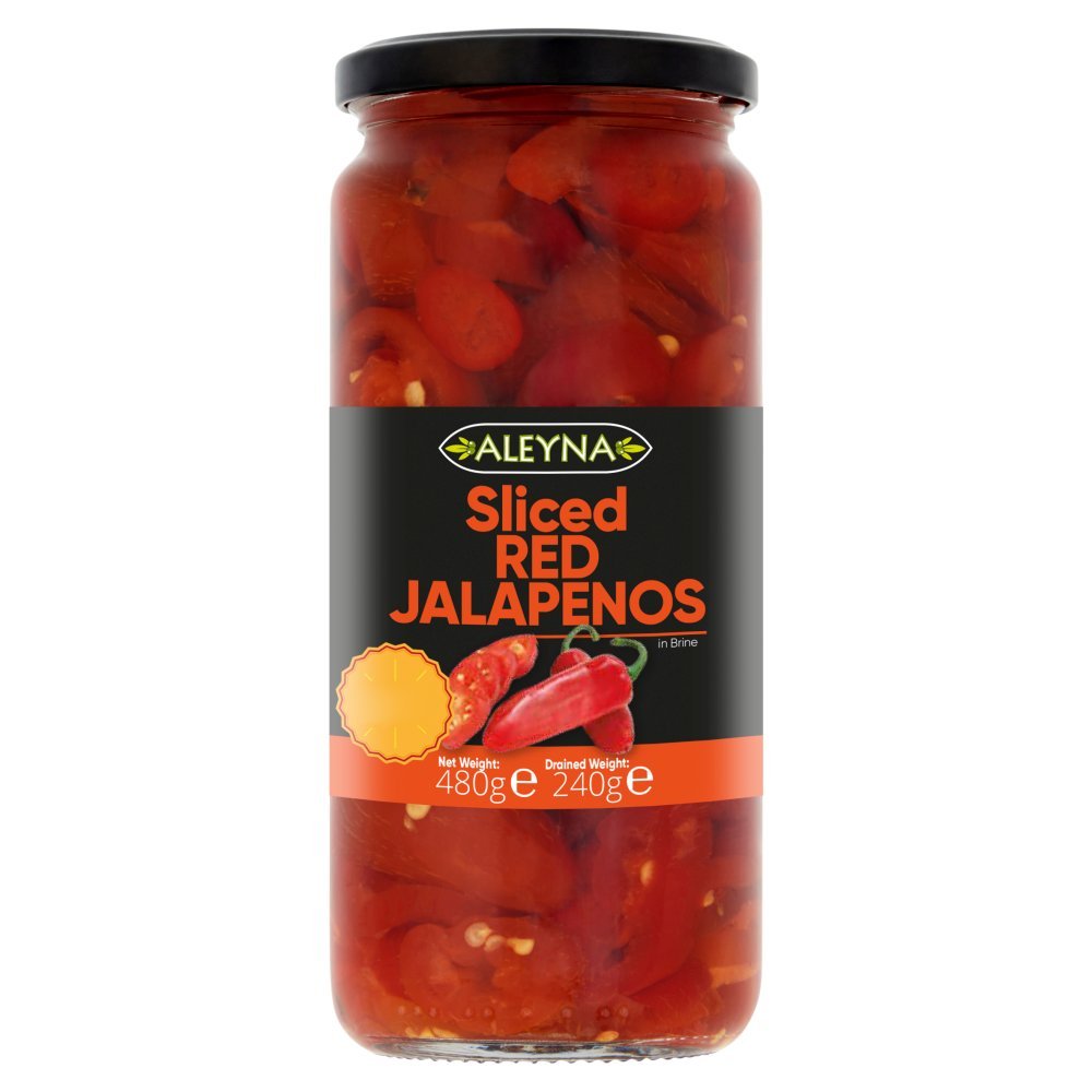 Aleyna Sliced Red Jalapenos 480g (Case of 6)