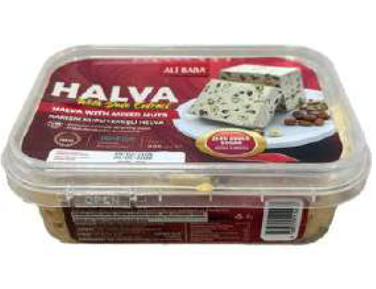Ali Baba Mixed Nuts Turkish Halva (Zero Added Sugar) 225g