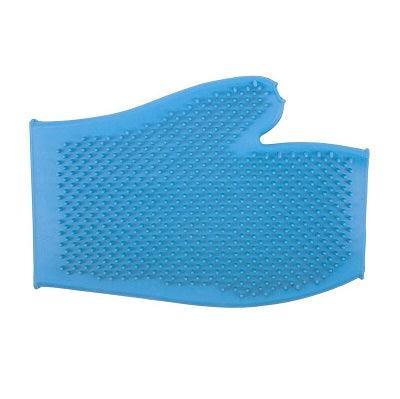 Ancol Rubber Grooming Glove Blue - Case of 3