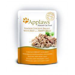 Applaws Cat Pouch Jelly Chicken and Beef, 70g - Case of 16