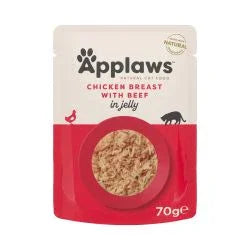 Applaws Cat Pouch Jelly Chicken and Beef, 70g - Case of 16