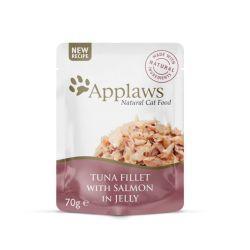 Applaws Cat Pouch Tuna Fillet with Salmon in Jelly, 70g - Case of 16