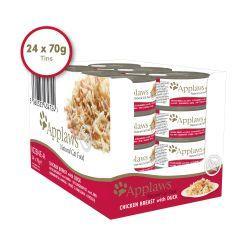 Applaws Cat Tin Chicken and Duck, 70g - Case of 24