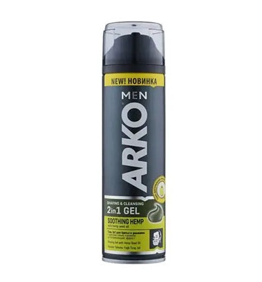 Arko Men 2-in-1 Shaving & Cleansing Soothing Hemp Shaving Gel 200ml