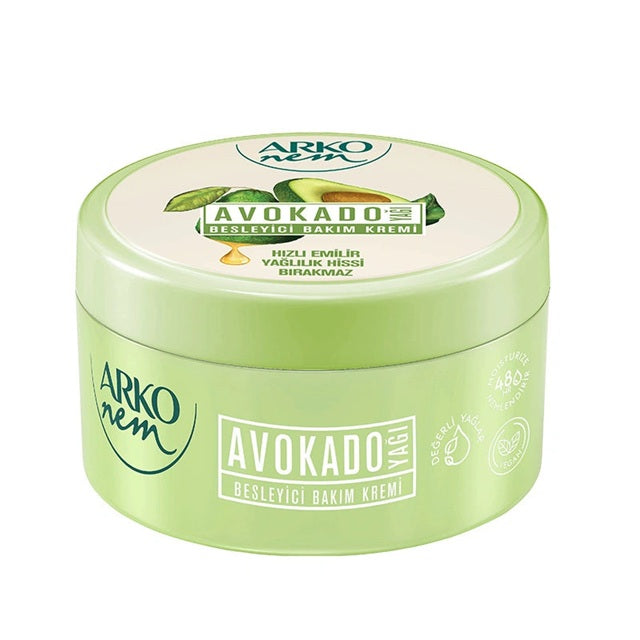 Arko Nem Avocado Oil (Avokado Yağı) Nutritious Care Hand & Body Cream 250ml Jar