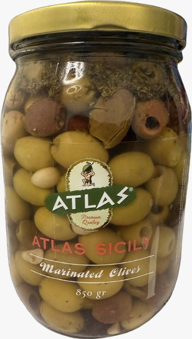 Atlas Sicily Marinated Olives 850g