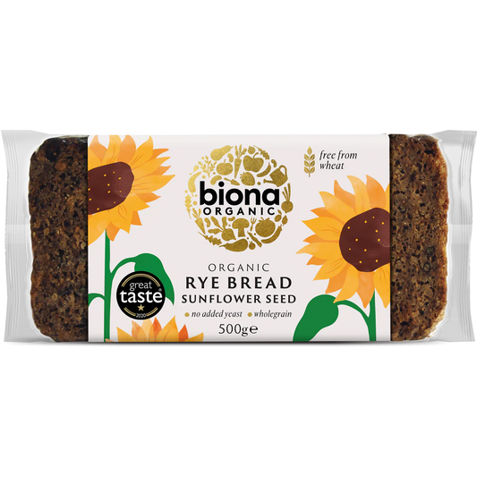 Pan de Centeno Ecológico con Semillas de Girasol 500g | Masa Madre Integral Biona