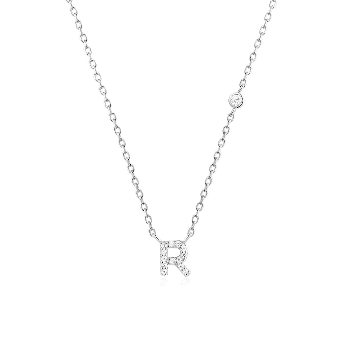Fashion Jewelry Luxury Gold Color A-Z 26 Letters Necklace CZ Pendant For Women Cute Initials Name Necklace Fashion Party Wedding Jewelry Gift