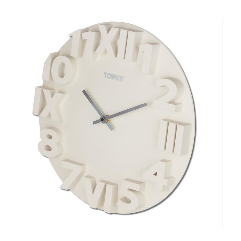 Tower Infinity Stone 35cm Wall Clock Pebble