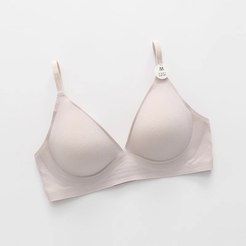 Womens Laid-Back Style Wireless Bra, Push-Up And Comfortable