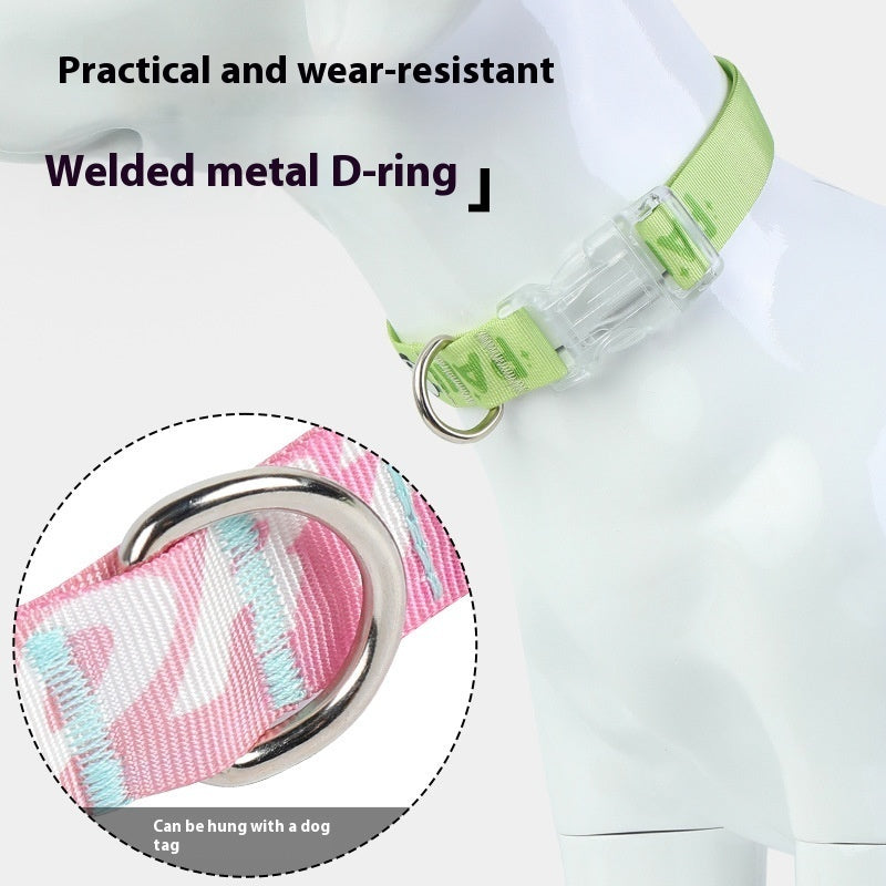 Dog Collar Cartoon Gradient Printing Adjustable