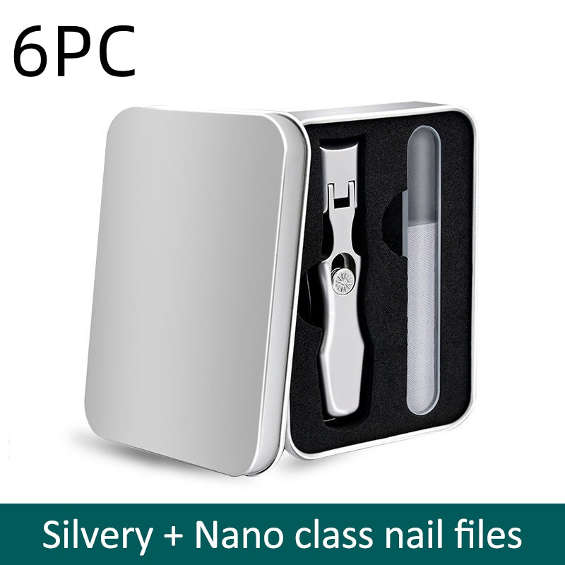 Splash Resistant Stainless Steel Nail Clippers With Large Openings