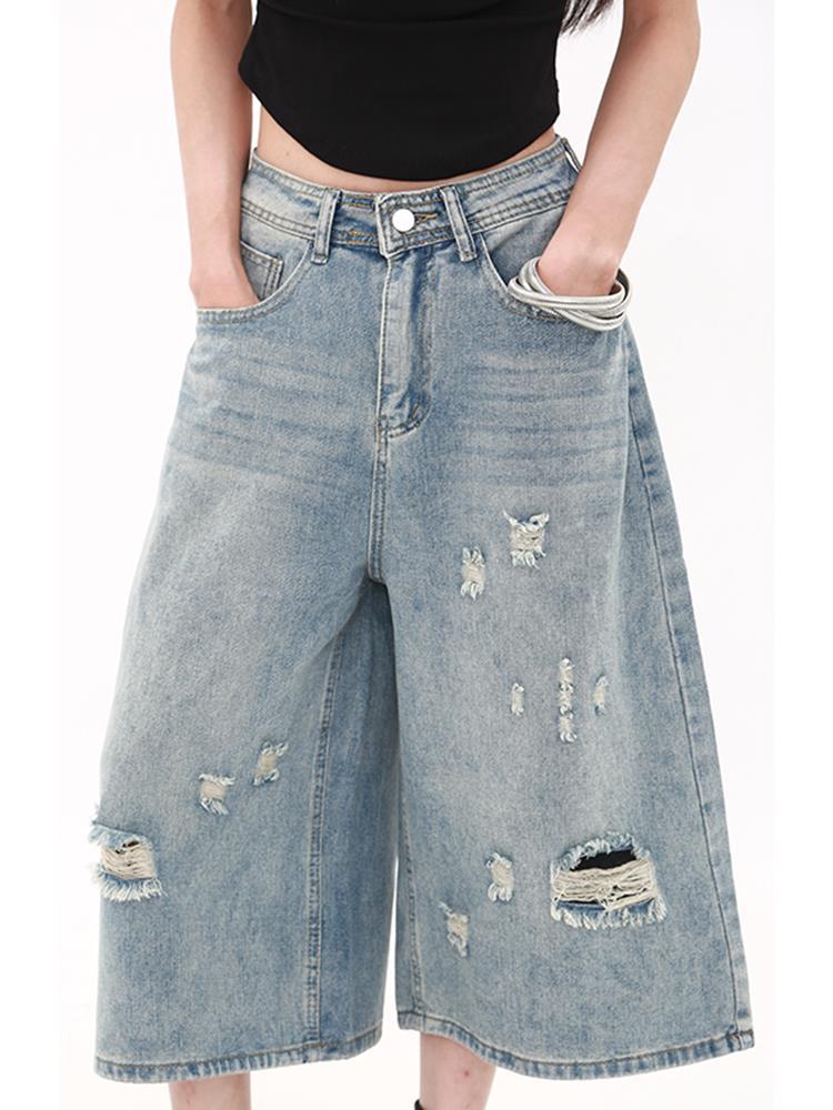 Women's American-style Retro Cropped Jeans Summer