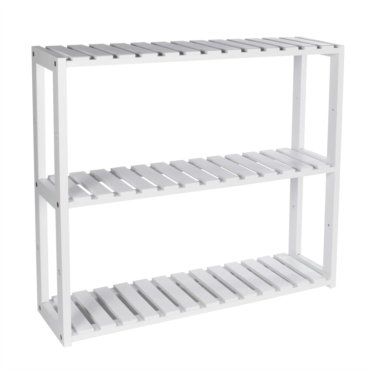 3 Tier Bamboo Shelves - White | M&W