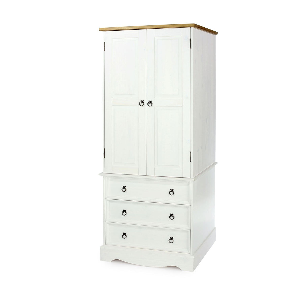 Corona White 2 Door 3 Drawer Wardrobe
