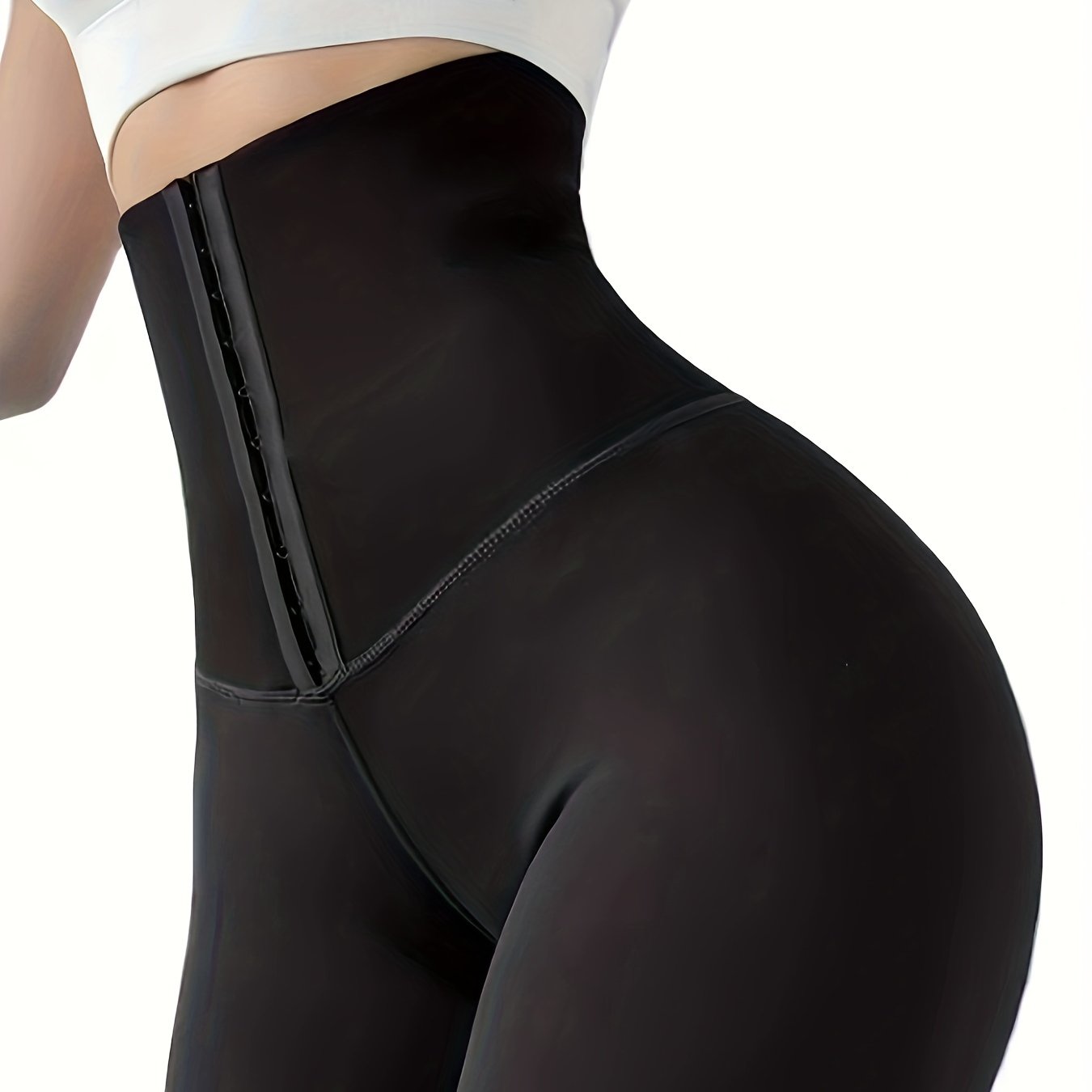 High-Waist Tummy Control Leggings | Butt Lifting, Double-Breasted Button Closure – Women's Shapewear