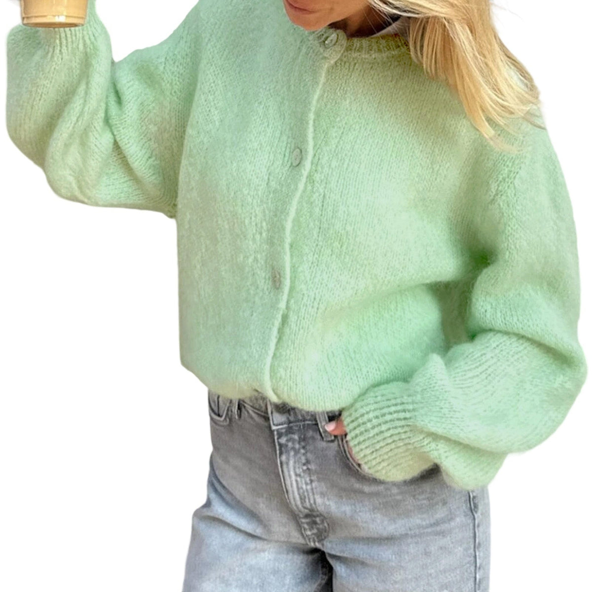 Loose-fitting Vintage Women's Sweater Coat