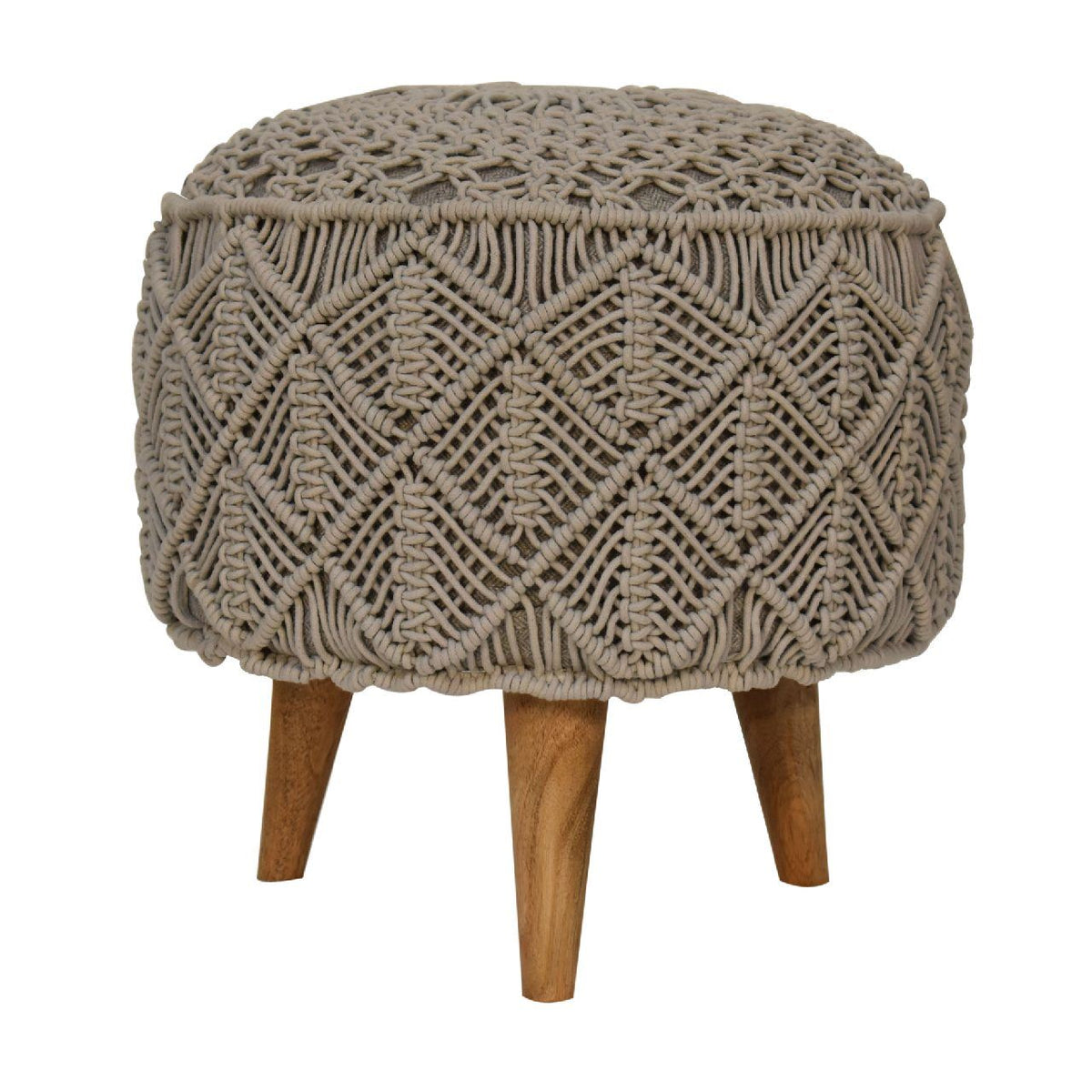 Artisan Crotchet Grey Footstool