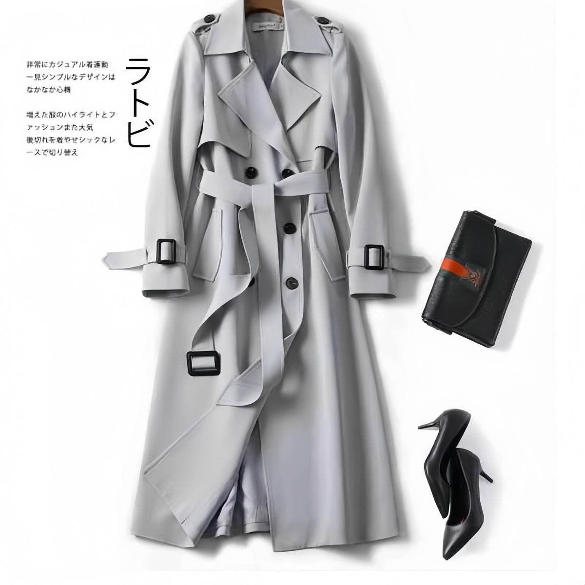 Real Shot Wine Red British Style Trench Coat Coat