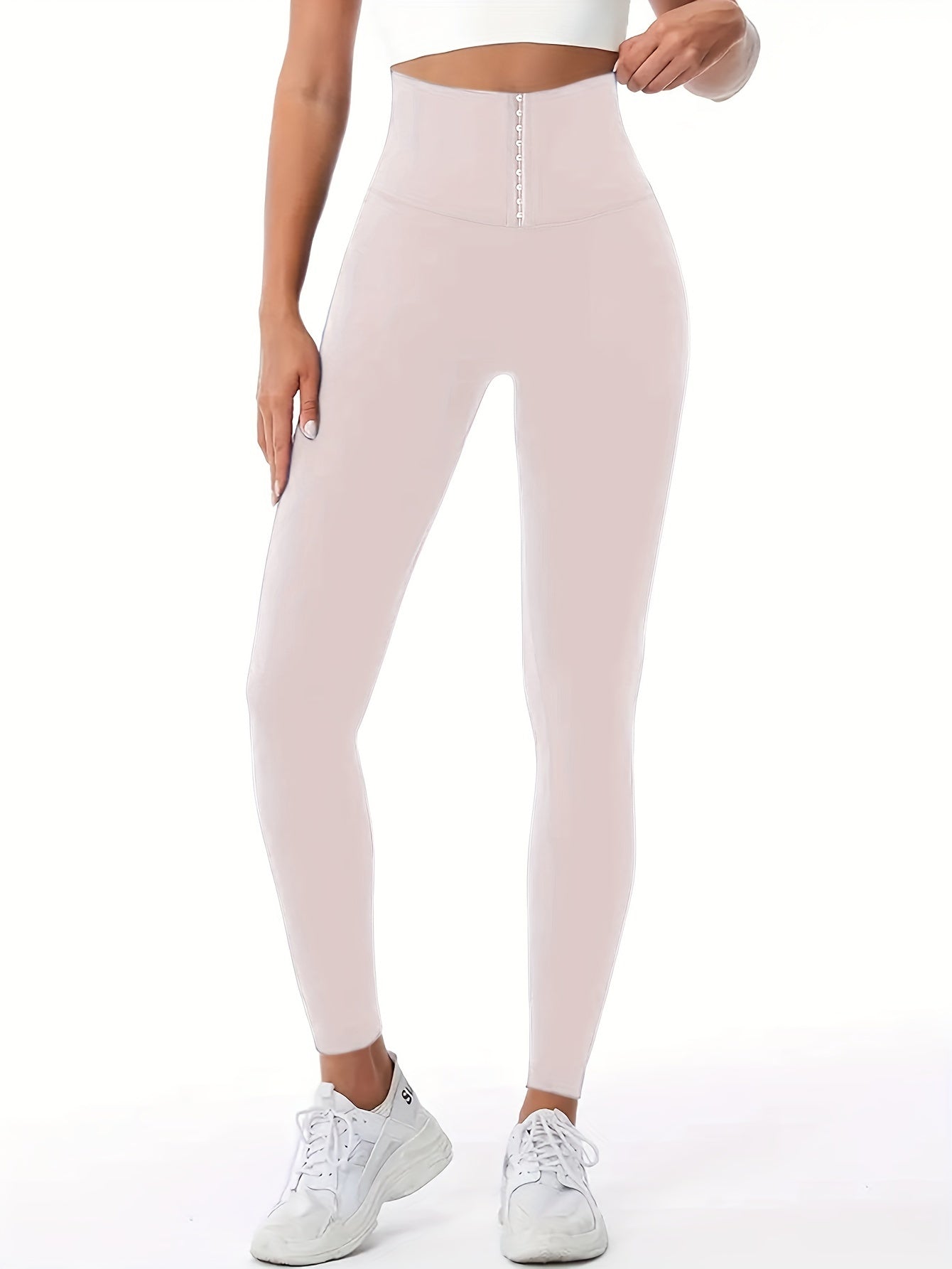 High-Waist Tummy Control Leggings | Butt Lifting, Double-Breasted Button Closure – Women's Shapewear