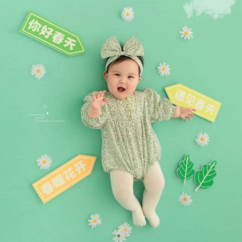 Meet Spring 100 Days Baby Photo Clothes New Studio Clothing Authentic