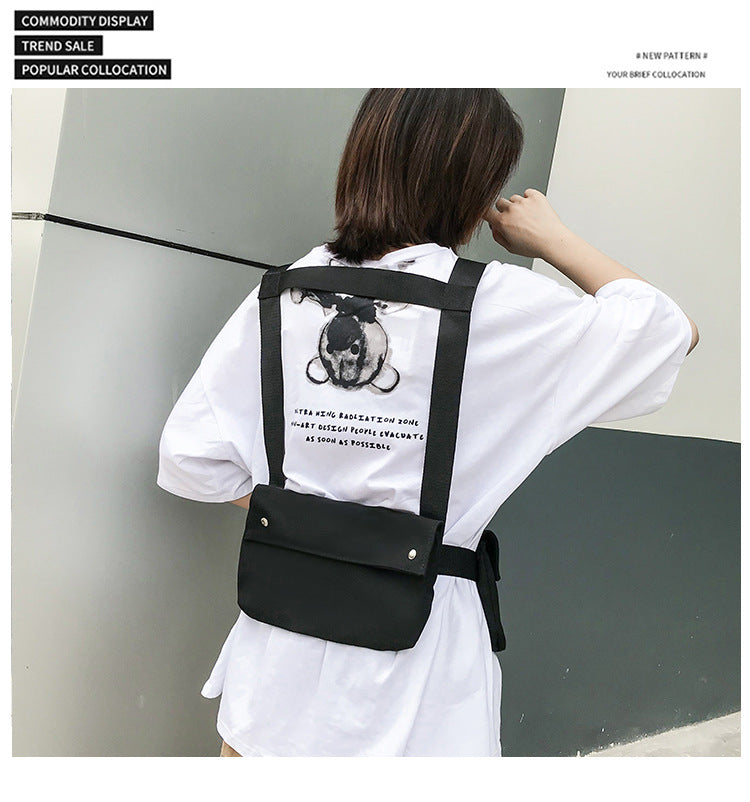 Cool Style Crossbody Motorcycle Punk Canvas Chest Bag