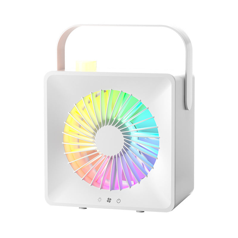 Portable Humidifying Spray Desktop Fan