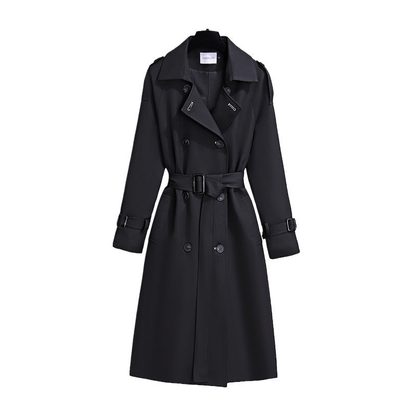 Women's Elegant Mid-Length Trench Coat | Classic Style, All-Season Wear
