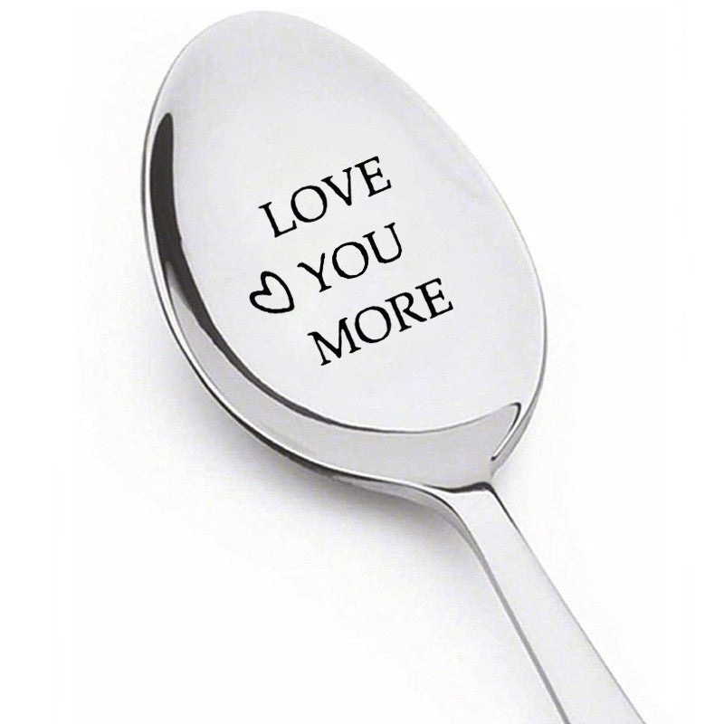 Mother's Day Gift Stainless Steel Lettering Long-handled Spoon